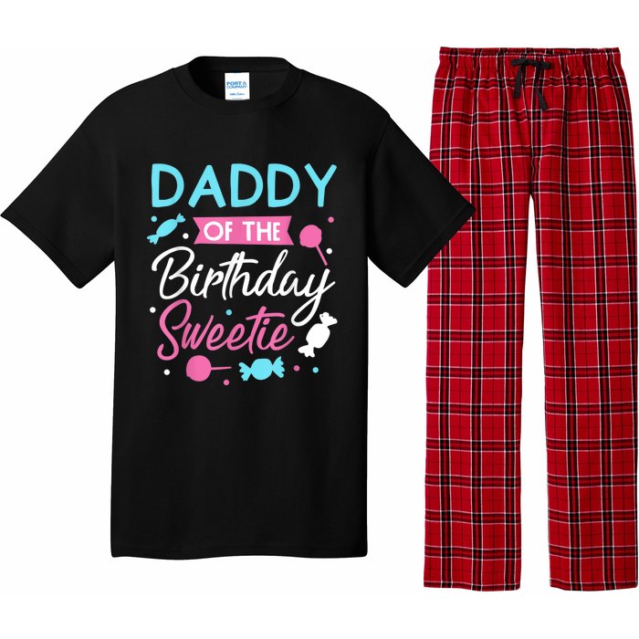 Daddy Of The Birthday Sweetie Candy Lollipop Bday Party Dad Pajama Set