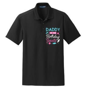 Daddy Of The Birthday Sweetie Candy Lollipop Bday Party Dad Dry Zone Grid Polo