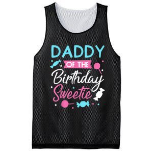 Daddy Of The Birthday Sweetie Candy Lollipop Bday Party Dad Mesh Reversible Basketball Jersey Tank