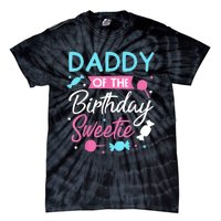 Daddy Of The Birthday Sweetie Candy Lollipop Bday Party Dad Tie-Dye T-Shirt