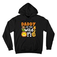 Daddy Of The Wild One Zoo Bday Party Safari Jungle Animals Hoodie