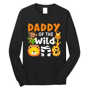 Daddy Of The Wild One Zoo Bday Party Safari Jungle Animals Long Sleeve Shirt