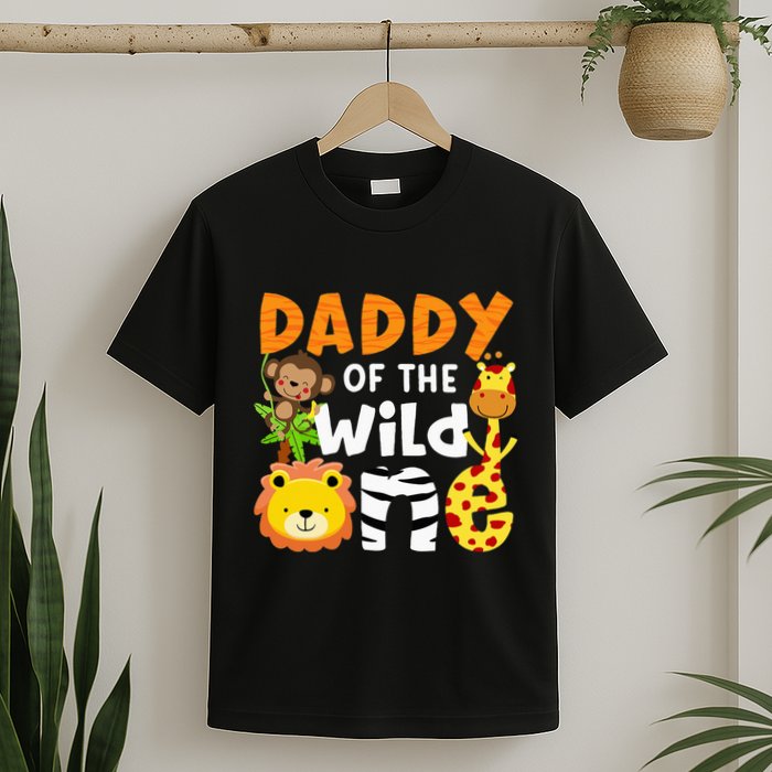 Daddy Of The Wild One Zoo Bday Party Safari Jungle Animals T-Shirt