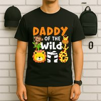 Daddy Of The Wild One Zoo Bday Party Safari Jungle Animals T-Shirt