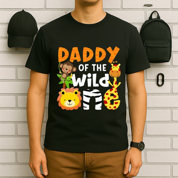 Daddy Of The Wild One Zoo Bday Party Safari Jungle Animals T-Shirt