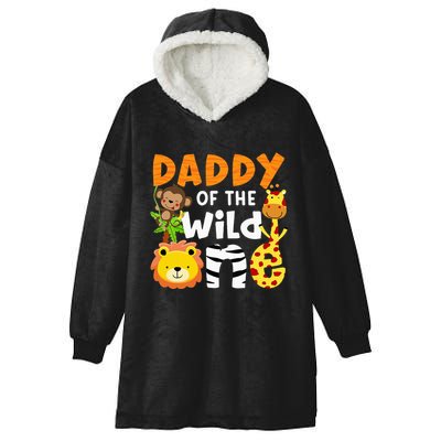 Daddy Of The Wild One Zoo Bday Party Safari Jungle Animals Hooded Wearable Blanket
