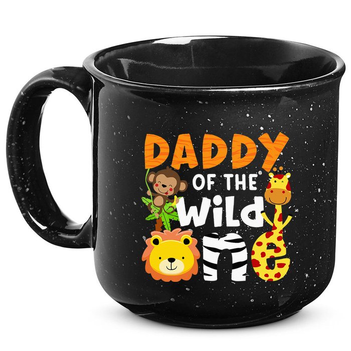 Daddy Of The Wild One Zoo Bday Party Safari Jungle Animals 15oz Campfire Ceramic Mug