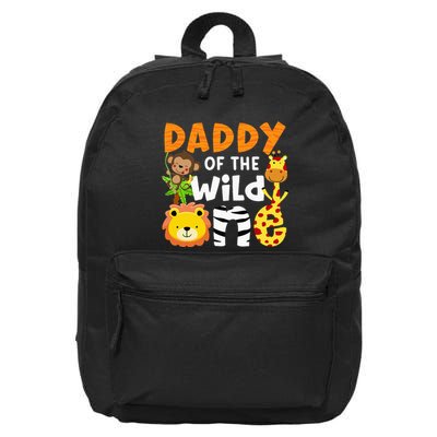 Daddy Of The Wild One Zoo Bday Party Safari Jungle Animals 16 in Basic Backpack