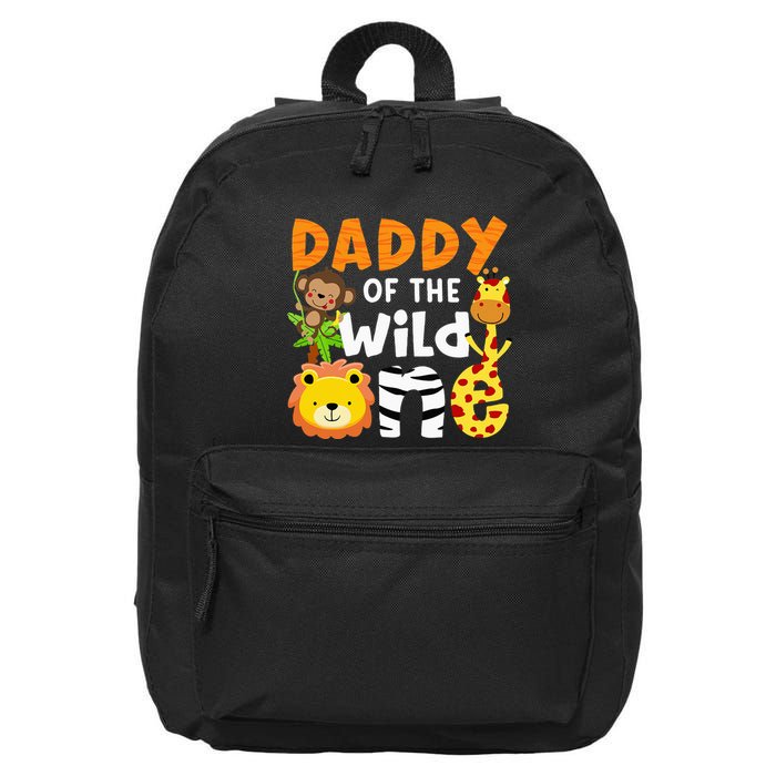 Daddy Of The Wild One Zoo Bday Party Safari Jungle Animals 16 in Basic Backpack