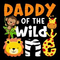 Daddy Of The Wild One Zoo Bday Party Safari Jungle Animals 16 in Basic Backpack