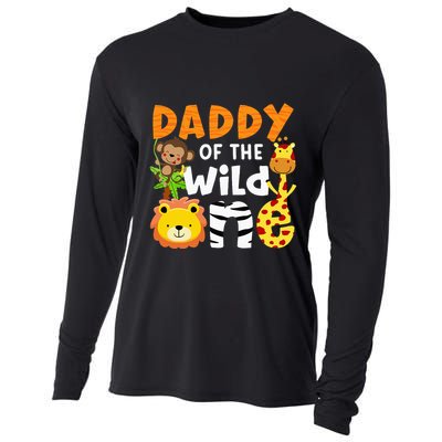 Daddy Of The Wild One Zoo Bday Party Safari Jungle Animals Cooling Performance Long Sleeve Crew