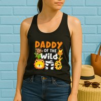Daddy Of The Wild One Zoo Bday Party Safari Jungle Animals Womens Tank Top