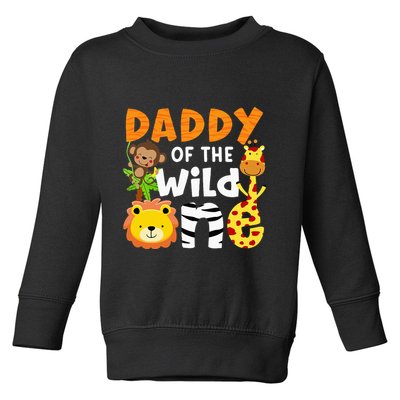 Daddy Of The Wild One Zoo Bday Party Safari Jungle Animals Toddler Sweatshirt