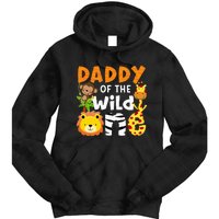 Daddy Of The Wild One Zoo Bday Party Safari Jungle Animals Tie Dye Hoodie