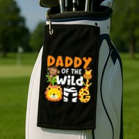 Daddy Of The Wild One Zoo Bday Party Safari Jungle Animals Golf Towel