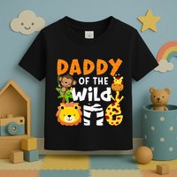 Daddy Of The Wild One Zoo Bday Party Safari Jungle Animals Toddler T-Shirt