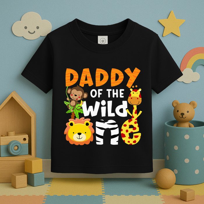 Daddy Of The Wild One Zoo Bday Party Safari Jungle Animals Toddler T-Shirt