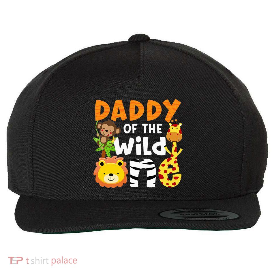 Daddy Of The Wild One Zoo Bday Party Safari Jungle Animals Wool Snapback Cap