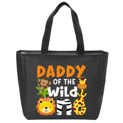 Daddy Of The Wild One Zoo Bday Party Safari Jungle Animals Zip Tote Bag