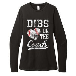 Dibs On The Coach Funny Coachs Wife Quote Cool Baseball Mom Womens CVC Long Sleeve Shirt