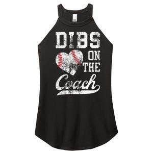 Dibs On The Coach Funny Coachs Wife Quote Cool Baseball Mom Women's Perfect Tri Rocker Tank