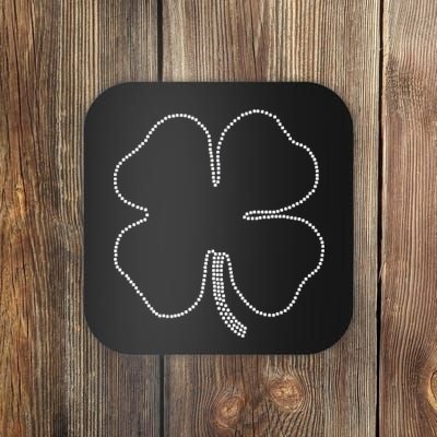 Dotted Cloverleaf St. Patrick's Day Coaster
