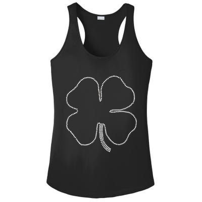 Dotted Cloverleaf St. Patrick's Day Ladies PosiCharge Competitor Racerback Tank