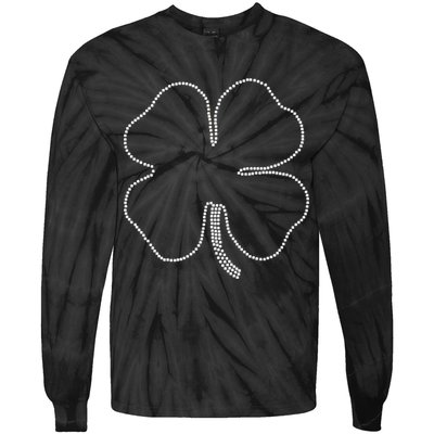 Dotted Cloverleaf St. Patrick's Day Tie-Dye Long Sleeve Shirt