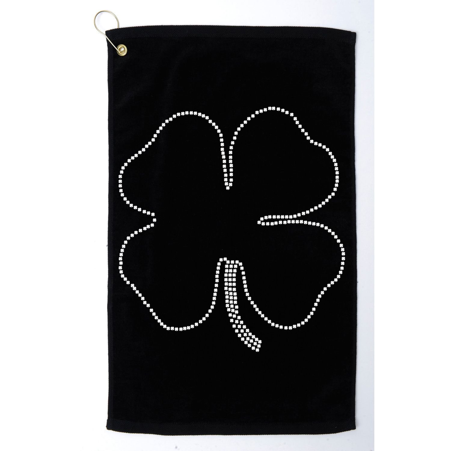 Dotted Cloverleaf St. Patrick's Day Golf Towel