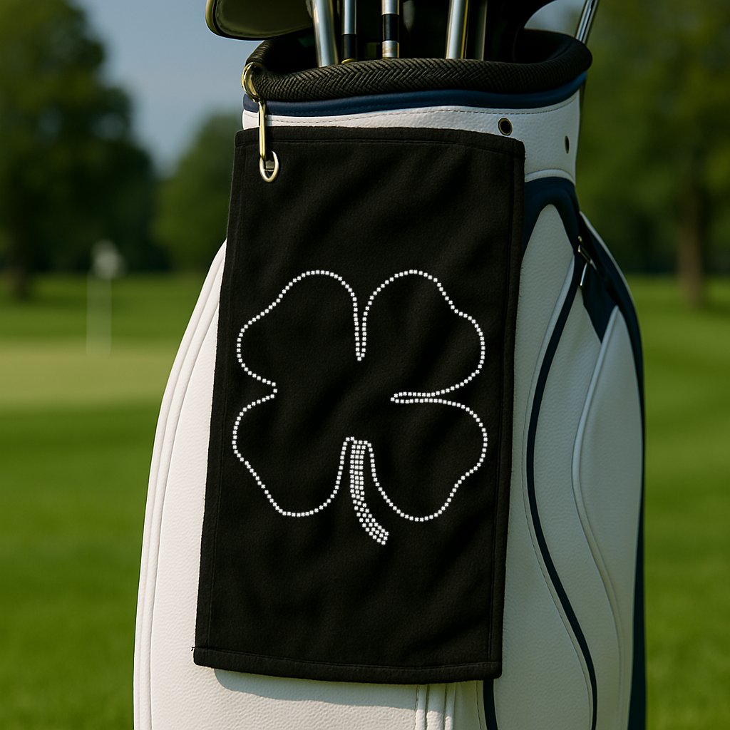 Dotted Cloverleaf St. Patrick's Day Golf Towel