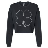 Dotted Cloverleaf St. Patrick's Day Cropped Pullover Crew