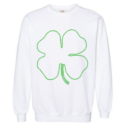 Dotted Cloverleaf St. Patrick's Day Garment-Dyed Sweatshirt