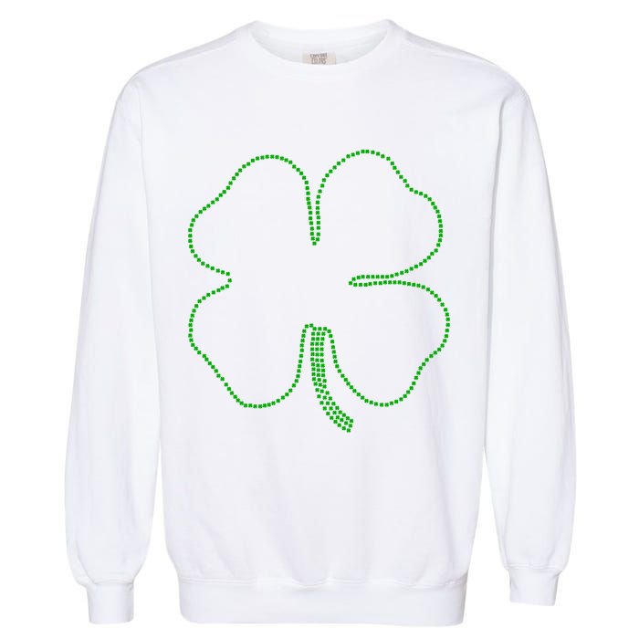 Dotted Cloverleaf St. Patrick's Day Garment-Dyed Sweatshirt