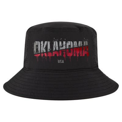 Distressed Oklahoma Usa Cool Comfort Performance Bucket Hat