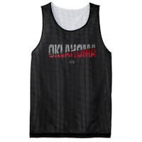 Distressed Oklahoma Usa Mesh Reversible Basketball Jersey Tank