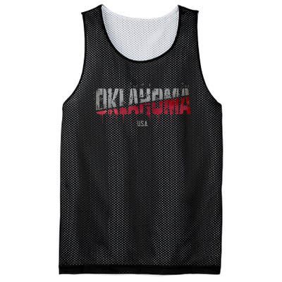 Distressed Oklahoma Usa Mesh Reversible Basketball Jersey Tank