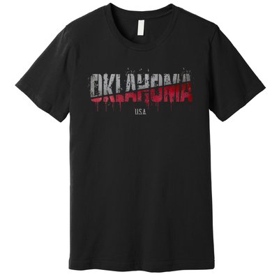 Distressed Oklahoma Usa Premium T-Shirt