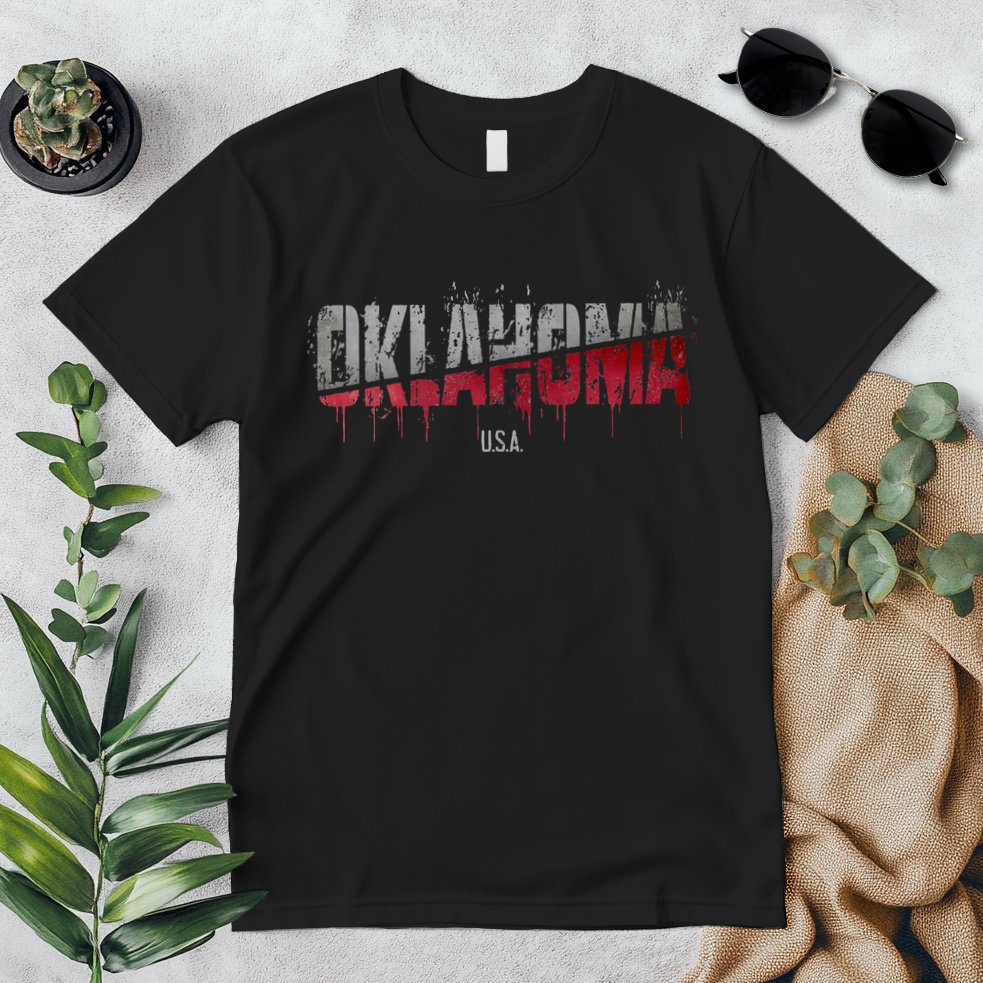 Distressed Oklahoma Usa Premium T-Shirt