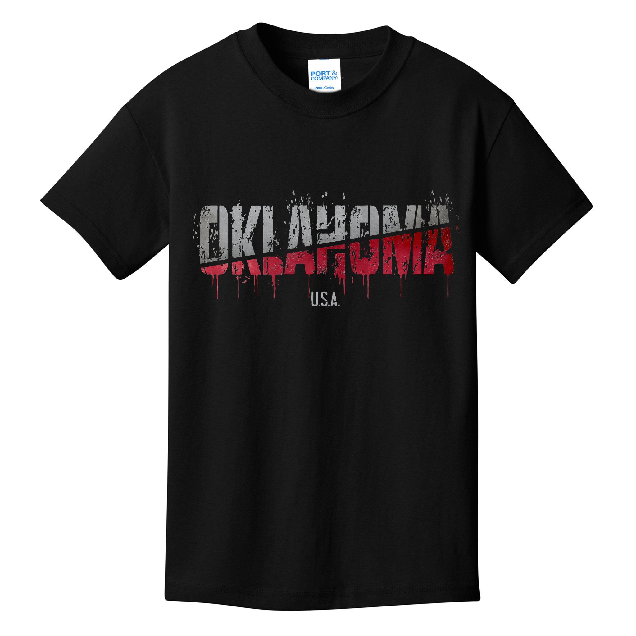 Distressed Oklahoma Usa Kids T-Shirt