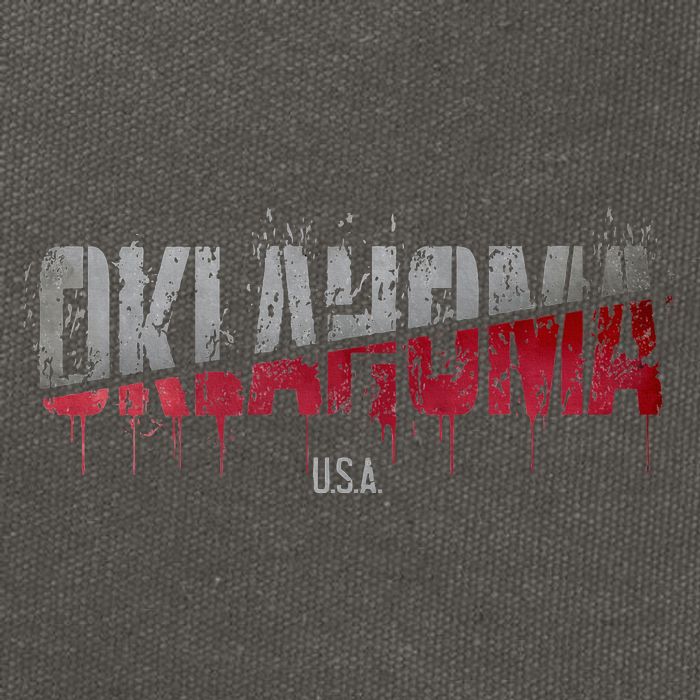 Distressed Oklahoma Usa Cotton Canvas Backpack