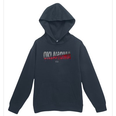 Distressed Oklahoma Usa Urban Pullover Hoodie