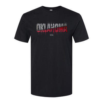 Distressed Oklahoma Usa Softstyle CVC T-Shirt