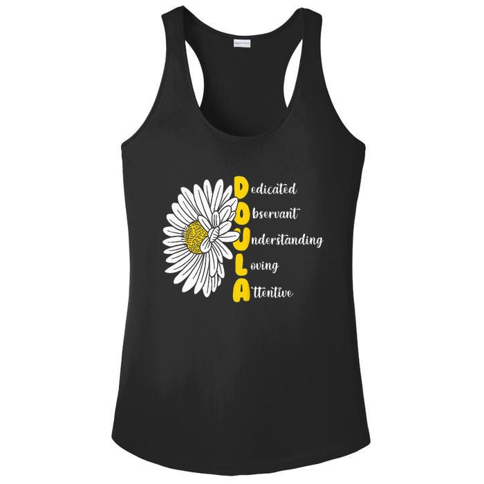 Dedicated Observant Understanding Loving Attentive Doula Ladies PosiCharge Competitor Racerback Tank