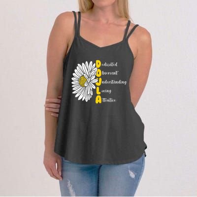 Dedicated Observant Understanding Loving Attentive Doula Women's Strappy Tank