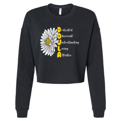 Dedicated Observant Understanding Loving Attentive Doula Cropped Pullover Crew