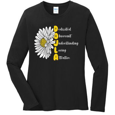 Dedicated Observant Understanding Loving Attentive Doula Ladies Long Sleeve Shirt