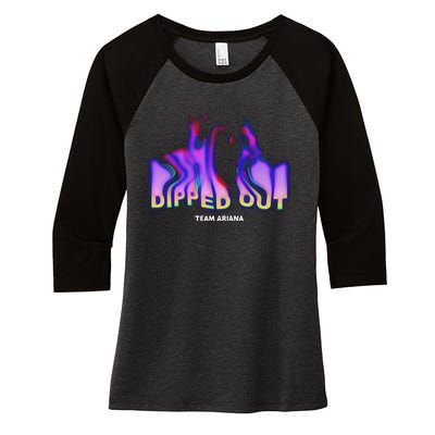 Dipped Out Vanderpump Rules Women's Tri-Blend 3/4-Sleeve Raglan Shirt