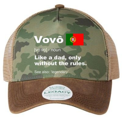 Definition Of Vovo Camisa Funny Portuguese Grandfather Legacy Tie Dye Trucker Hat