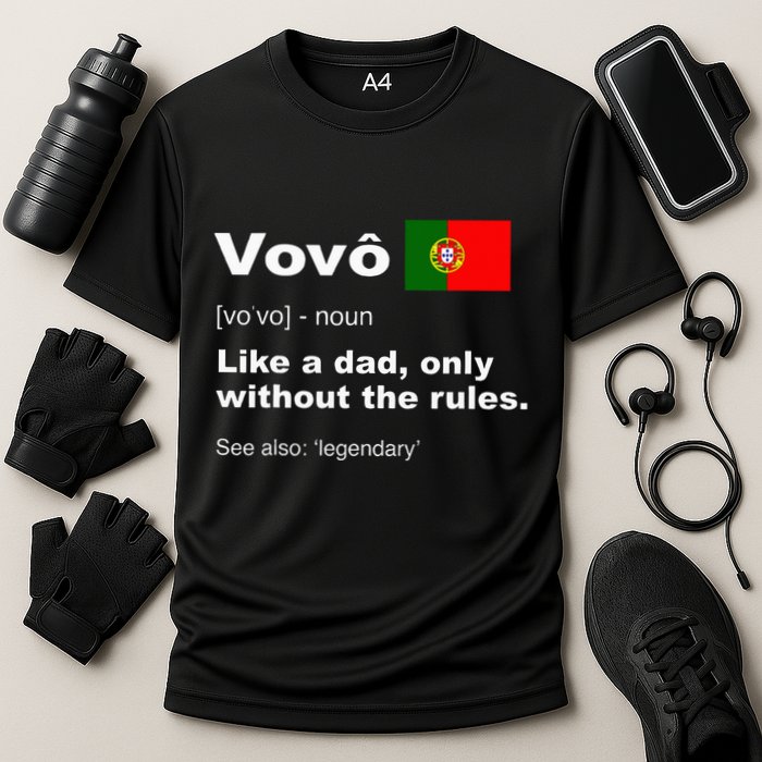 Definition Of Vovo Camisa Funny Portuguese Grandfather Cooling Performance Crew T-Shirt