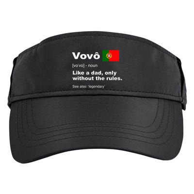 Definition Of Vovo Camisa Funny Portuguese Grandfather Adult Drive Performance Visor